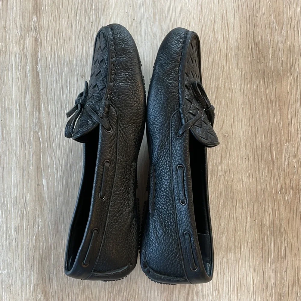 Bottega Veneta Intrecciato Black Leather Loafers - 38 - Picture 7 of 10